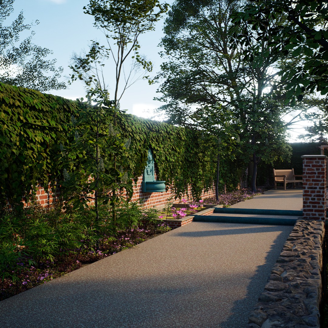 Serene Walled Garden
